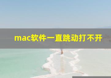 mac软件一直跳动打不开