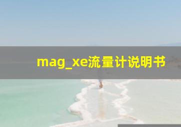 mag_xe流量计说明书