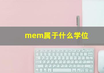 mem属于什么学位