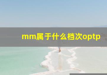 mm属于什么档次optp