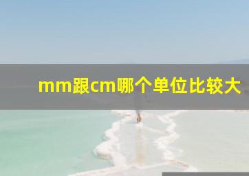 mm跟cm哪个单位比较大