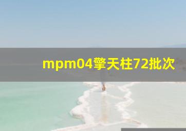 mpm04擎天柱72批次