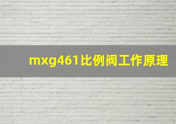 mxg461比例阀工作原理