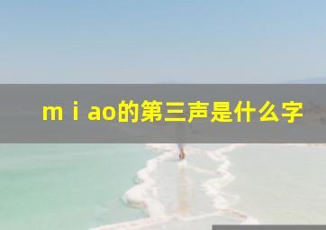 mⅰao的第三声是什么字