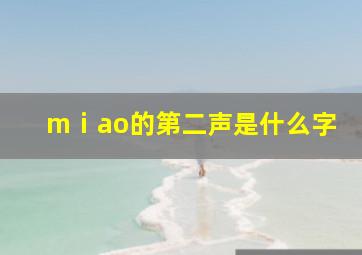 mⅰao的第二声是什么字