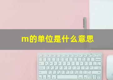 m的单位是什么意思