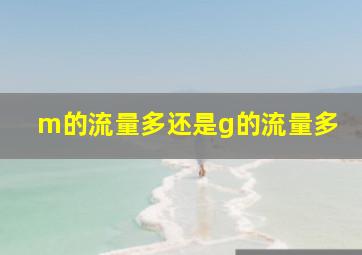 m的流量多还是g的流量多