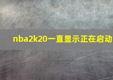 nba2k20一直显示正在启动