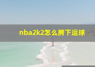 nba2k2怎么胯下运球