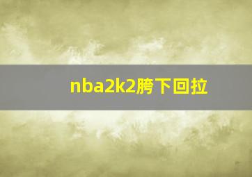 nba2k2胯下回拉