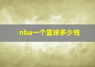 nba一个篮球多少钱