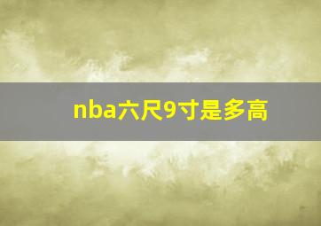 nba六尺9寸是多高