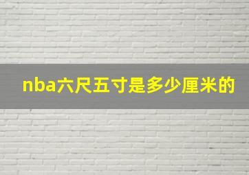 nba六尺五寸是多少厘米的