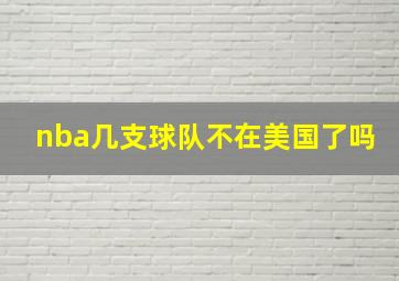 nba几支球队不在美国了吗