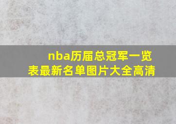 nba历届总冠军一览表最新名单图片大全高清