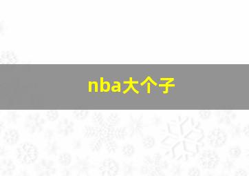 nba大个子