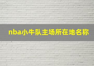 nba小牛队主场所在地名称