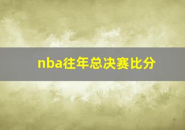 nba往年总决赛比分