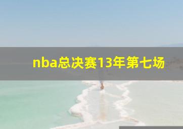 nba总决赛13年第七场