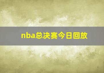 nba总决赛今日回放