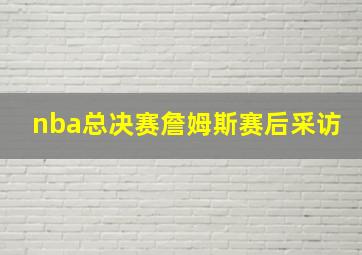 nba总决赛詹姆斯赛后采访