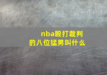 nba殴打裁判的八位猛男叫什么