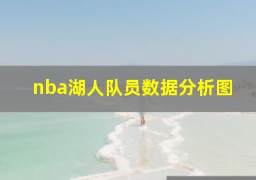 nba湖人队员数据分析图