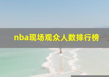 nba现场观众人数排行榜