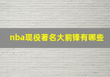 nba现役著名大前锋有哪些