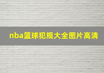 nba篮球犯规大全图片高清