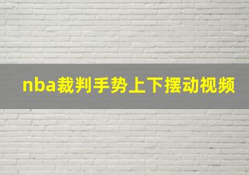 nba裁判手势上下摆动视频