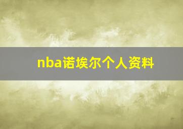 nba诺埃尔个人资料