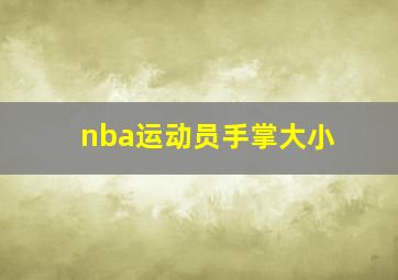 nba运动员手掌大小