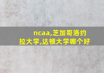 ncaa,芝加哥洛约拉大学,达顿大学哪个好