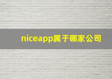 niceapp属于哪家公司