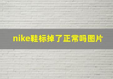 nike鞋标掉了正常吗图片