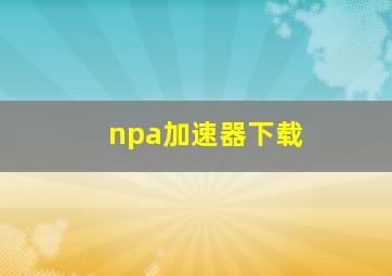 npa加速器下载