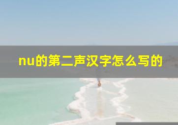 nu的第二声汉字怎么写的