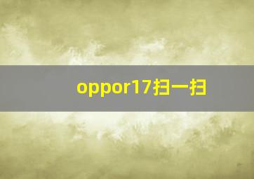 oppor17扫一扫