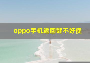 oppo手机返回键不好使