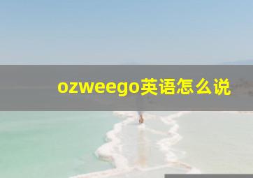 ozweego英语怎么说