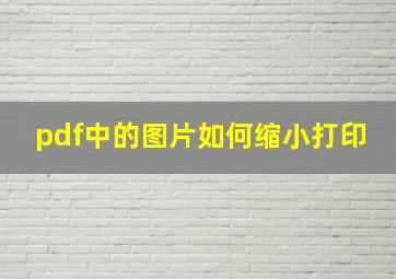 pdf中的图片如何缩小打印