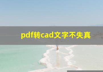 pdf转cad文字不失真