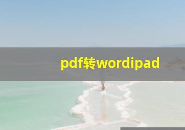 pdf转wordipad