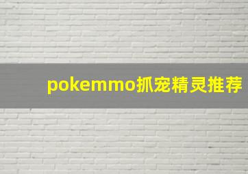 pokemmo抓宠精灵推荐