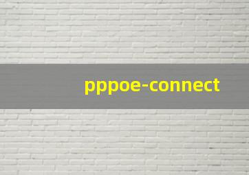 pppoe-connect