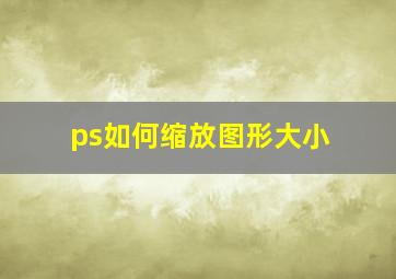 ps如何缩放图形大小