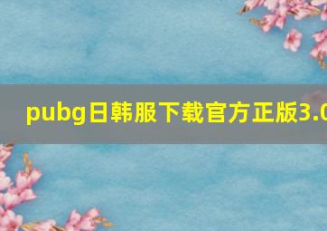 pubg日韩服下载官方正版3.0