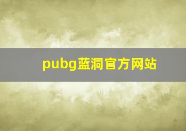 pubg蓝洞官方网站