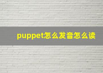 puppet怎么发音怎么读